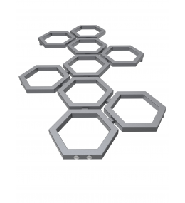 Grzejnik dekoracyjny HEXA G1 wysokość 140,5 cm