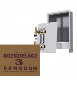 Zestaw skrzynka podtynkowa biała + rozdzielacz...