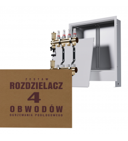 Zestaw skrzynka podtynkowa biała + rozdzielacz...