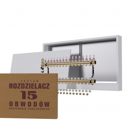 Zestaw rozdzielacz mosiężny 15 obwodowy ze...