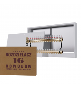 Zestaw rozdzielacz mosiężny 16-obwodowy ze...