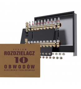 Zestaw Rozdzielacz mosiężny 10 obwodowy +...