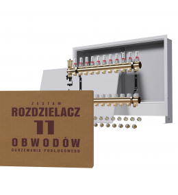 Zestaw Rozdzielacz mosiężny 11 obwodowy +...