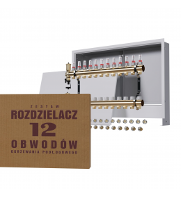 Zestaw Rozdzielacz mosiężny 12 obwodowy +...