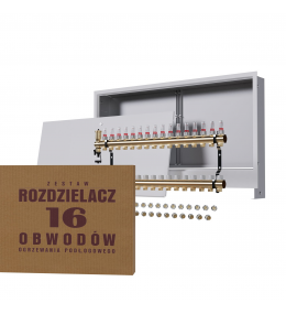 Zestaw Rozdzielacz mosiężny 16 obwodowy +...