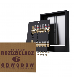 Zestaw Rozdzielacz mosiężny 6 obwodowy +...