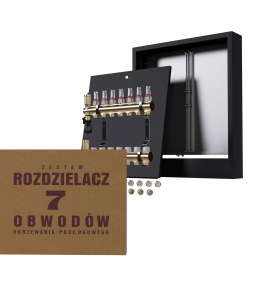 Zestaw Rozdzielacz mosiężny 7 obwodowy +...