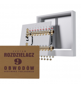 Zestaw Rozdzielacz mosiężny 9 obwodowy +...