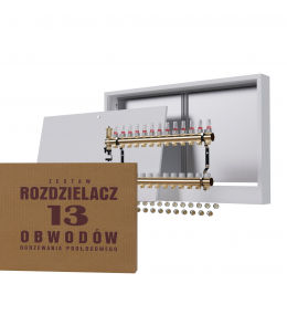 Zestaw Rozdzielacz mosiężny 13 obwodowy +...