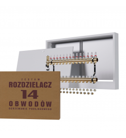 Zestaw Rozdzielacz mosiężny 14 obwodowy +...