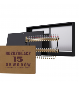 Zestaw Rozdzielacz mosiężny 15 obwodowy +...