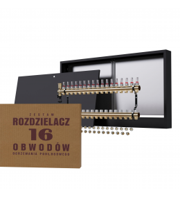 Zestaw Rozdzielacz mosiężny 16 obwodowy +...