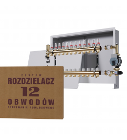 Mosiężny rozdzielacz 12-obwodowy + Grupa...