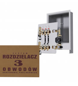 Mosiężny rozdzielacz 3-obwodowy + Grupa pompowa...