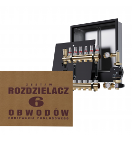 Mosiężny rozdzielacz 6-obwodowy + Grupa pompowa...