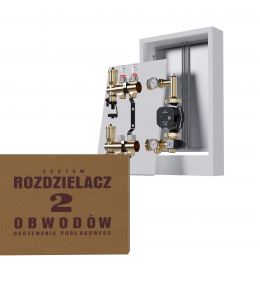 Zestaw rozdzielacz Mosiężny 2-obwodowy + Grupa...