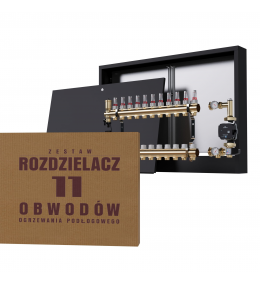 Zestaw rozdzielacz Mosiężny 11-obwodowy + Grupa...