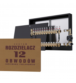Zestaw Rozdzielacz Mosiężny 12-obwodowy + Grupa...