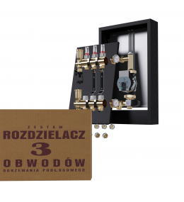 Rozdzielacz mosiężny 3-obwodowy + pompa WILO +...