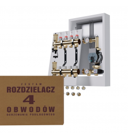 Rozdzielacz mosiężny 5-obwodowy + pompa WILO +...