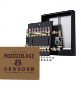 Rozdzielacz mosiężny 8-obwodowy + pompa WILO +...