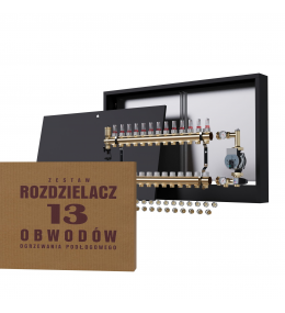 Rozdzielacz mosiężny 13-obwodowy + pompa WILO +...