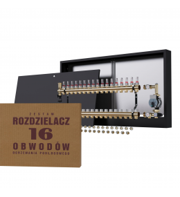 Rozdzielacz mosiężny 16-obwodowy + pompa WILO +...