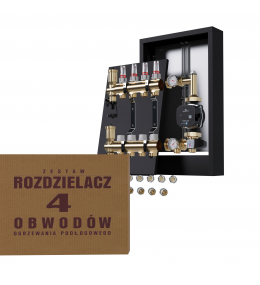 Rozdzielacz mosiężny 4-obwodowy + pompa...