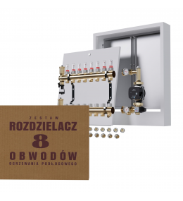 Rozdzielacz mosiężny 8-obwodowy + pompa...