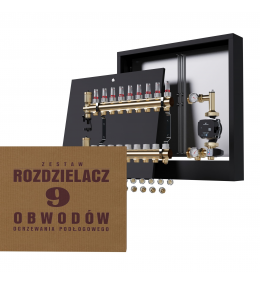 Rozdzielacz mosiężny 9-obwodowy + pompa...