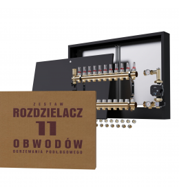 Zestaw rozdzielacz mosiężny 11-obwodowy + pompa...