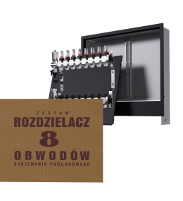 Zestaw rozdzielacz nierdzewny 8-obwodowy +...