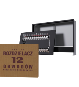 Zestaw rozdzielacz nierdzewny 12-obwodowy +...