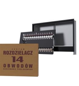Zestaw rozdzielacz nierdzewny 14-obwodowy +...