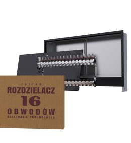 Zestaw rozdzielacz nierdzewny 16-obwodowy +...