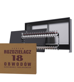 Zestaw rozdzielacz nierdzewny 18-obwodowy +...