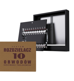 Zestaw rozdzielacz nierdzewny 10-obwodowy +...