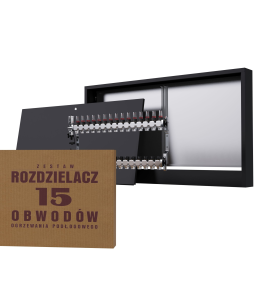 Zestaw rozdzielacz nierdzewny 15-obwodowy +...