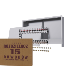 Rozdzielacz nierdzewny 15-obwodowy + złączki...