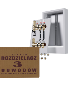 Rozdzielacz nierdzewny 3-obwodowy + złączki PEX...
