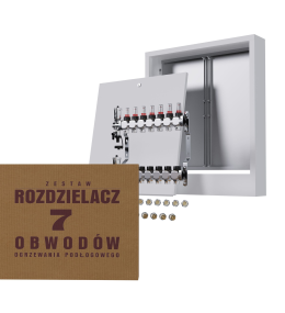 Rozdzielacz nierdzewny 7-obwodowy + złączki PEX...