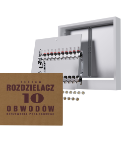 Rozdzielacz nierdzewny 10-obwodowy + złączki...