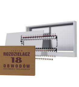 Rozdzielacz nierdzewny 18-obwodowy + złączki...