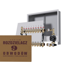 Rozdzielacz nierdzewny 9-obwodowy + Grupa...