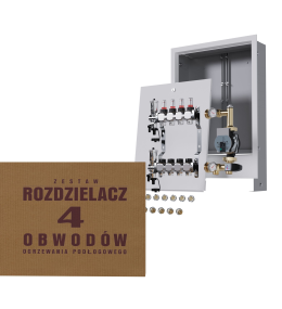 Rozdzielacz nierdzewny 4-obwodowy + Pompa WILO...