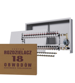 Rozdzielacz nierdzewny 18-obwodowy + Pompa WILO...
