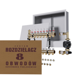 Rozdzielacz nierdzewny 8-obwodowy + Pompa...