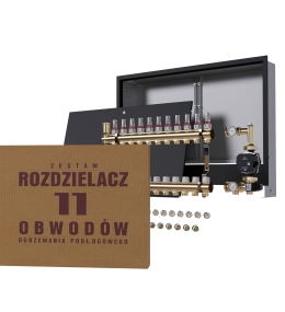 Rozdzielacz nierdzewny 11-obwodowy + Pompa...