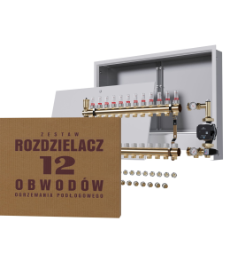 Rozdzielacz nierdzewny 14-obwodowy + Pompa...