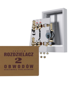 Rozdzielacz nierdzewny 2-obwodowy + Pompa WILO...